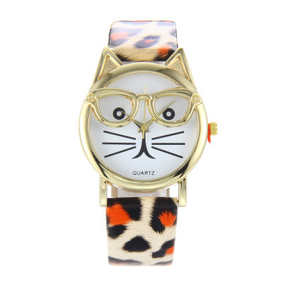 Hot selling glassesandwatch fashion candy color belt for female