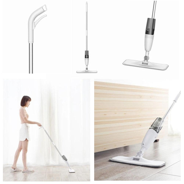 D''origine Xiaomi Deerma Pulvererisation D''eau Balayeuse Mijia Nettoyant Pour Plancher En Fiber De Carbone Vadrouilles 360 Rotation Tige 350 ml R servoir pilation Vadrouille