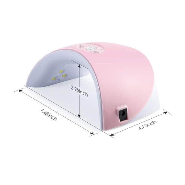 TekDeals 36W LED UV Nail Polish Dryer Lamp Gel Acrylic Curing Light Spa Professional Kit, Pink