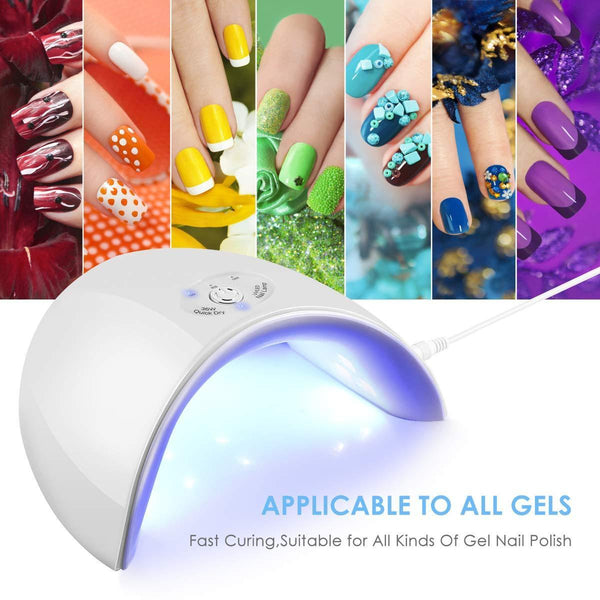 TekDeals 36W LED UV Nail Polish Dryer Lamp Gel Acrylic Curing Light Spa Professional Kit, Pink