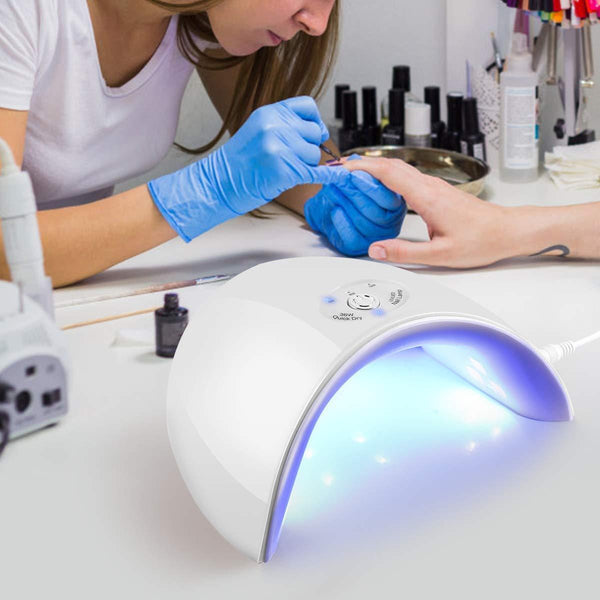 TekDeals 36W LED UV Nail Polish Dryer Lamp Gel Acrylic Curing Light Spa Professional Kit, Pink